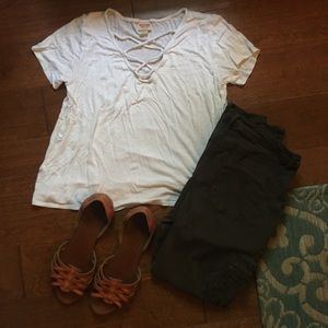 Mossimo Lace-Up Tee
